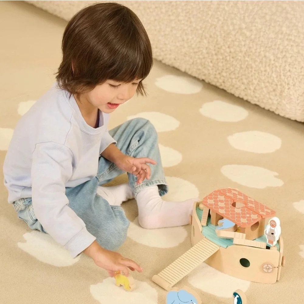 NWT Classical World Toys Making‎ Noahs Ark Wooden Playset 18 Months + Montessori